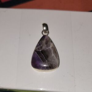 Elegant Silver and Purple Pendant